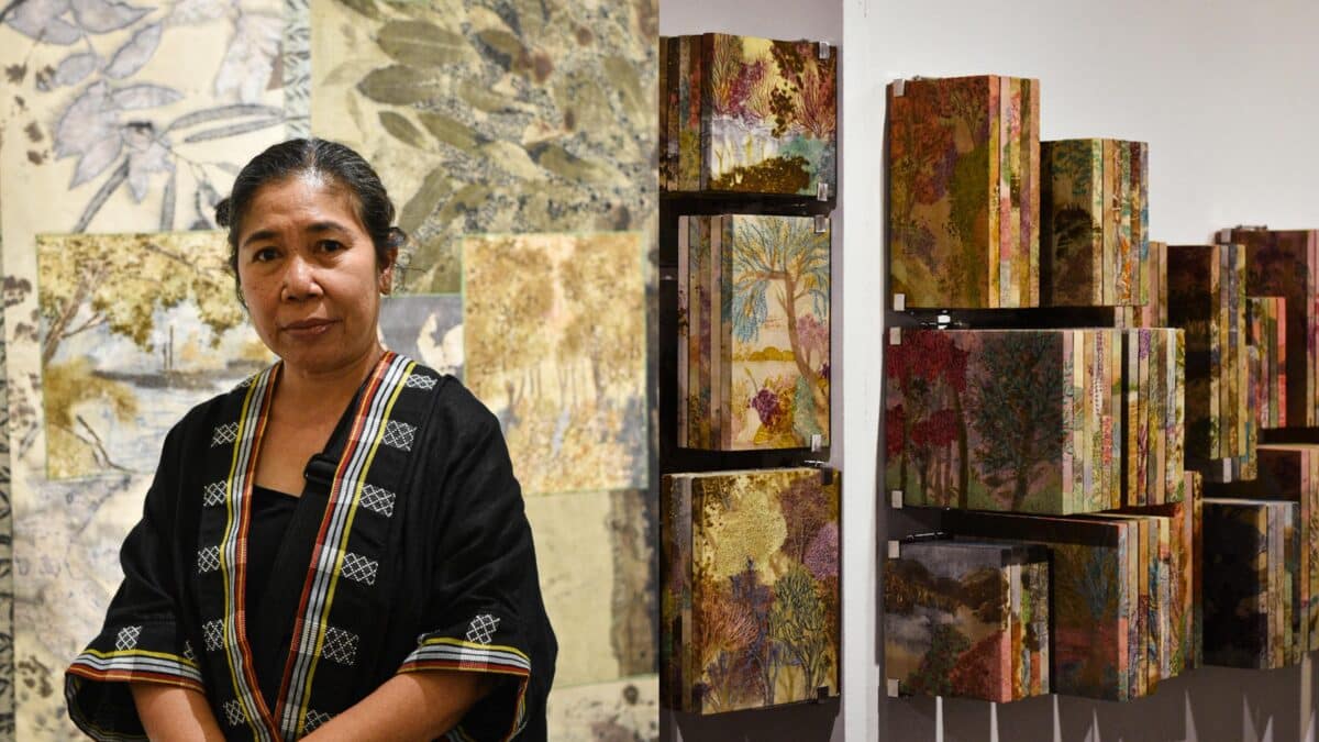 Geraldine Javier battles climate anxiety through the slow process of ecoprinting