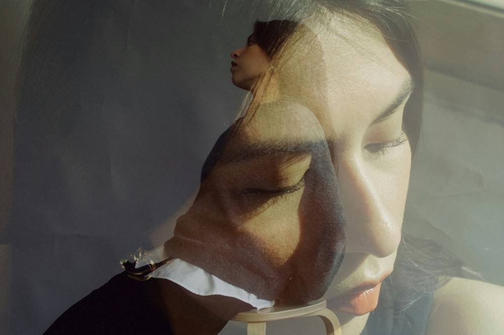 girl double exposure